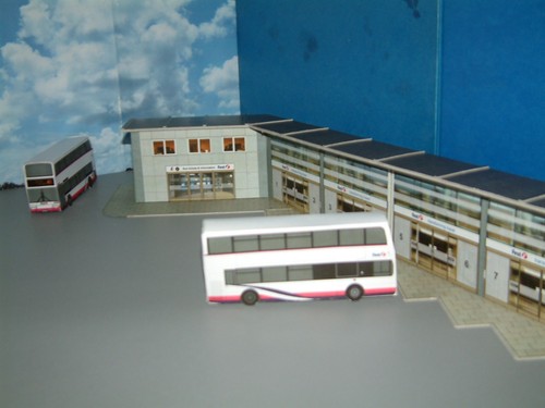 Scale bus station card - 1/76,