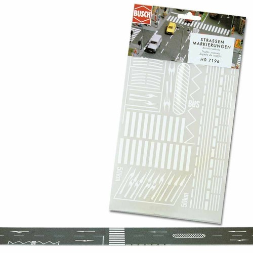 Assorted street markings - street,
