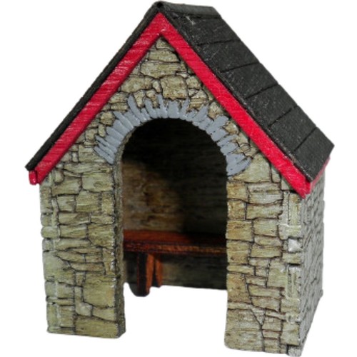 Gauge bus stop stone - bus, built